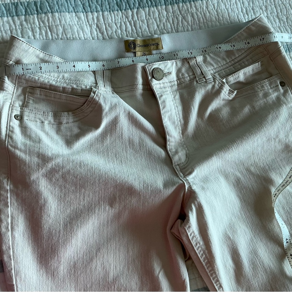 Democracy Light Cream Denim Pants